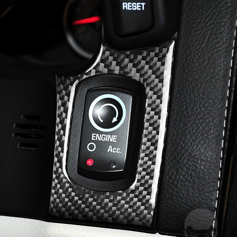 

Electronic Ignition Switch Car Start Switch Panel Decal Engine Start Stop Button Frame Cover Real Carbon Fiber Sticker Interior Accessories for Carbon fiber