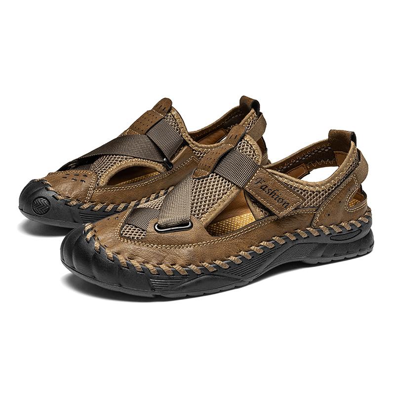 Fashion Large Men's Breathable Sandals Summer New Models Beach  Men's Shoes Fashionable Baotou Non-slip Soft Sole Sandals Slippers 38-48