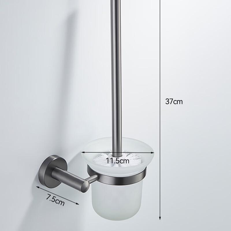 Stainless Steel Bathroom Towel Rack and Toilet Brush Set