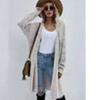 Fashion Fall and Winter New Arrival Solid Color Fashion Elegant Knitting Knitwear Sleeve Open Cardigan Sweater Outwear Female Sweater