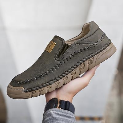 Handgefertigte Herren-Freizeitschuhe aus Leder Bequeme Slipper Loafers Vintage-Stil Mokassins Rutschfest Bequeme Herren-Freizeit-Lauf-Flats