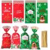 Pack of 50pcs Holiday Treat Bags Christmas Candy Bags Organizers for Gift Wraps