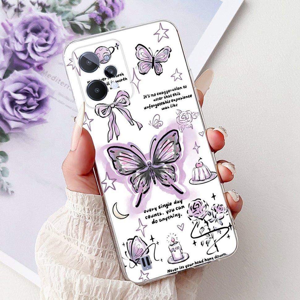For Realme C31 Case Cute Butterfly Bear Cartoon Back Cover Phone Cases For Realme C 31 C31 4G RMX3501 RealmeC31 Soft Fundas