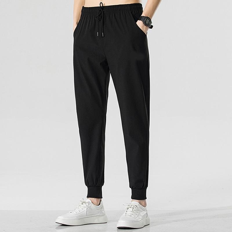 

Pants men s trend summer thin loose large size fat guy 0kg casual tied feet nine-point sports trousers M [90-55kg]