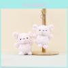 Adorable Cute Pig Plush Keychain Toy Soft Coral Fleece Pig Doll Key Ring Accessory