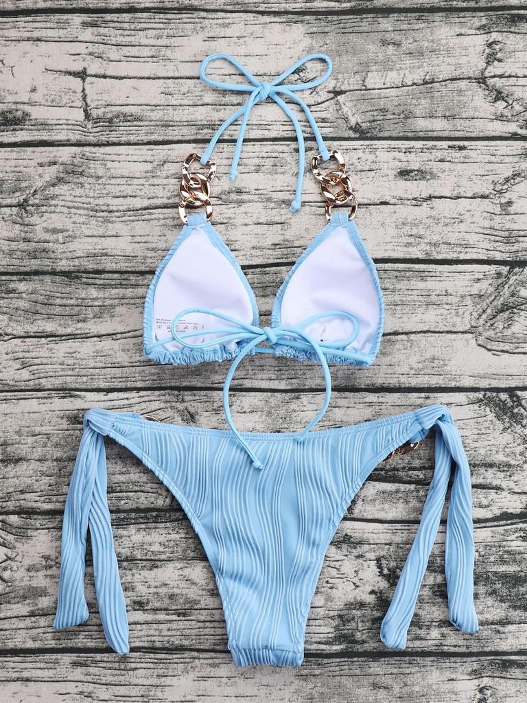 Women's European-American Sexy Cross-Back Bikini Swimsuit
