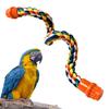 40/55/80cm Pet Bird Parrot Stand Cotton Rope Bar Hanging Cage Climbing Chew Toy