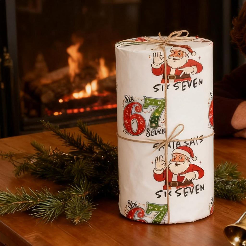 Christmas Gift Wrapping Paper Roll Funny Christmas Gift And Candy Wrapping Paper Bulk for Birthday Holiday New Year Eve