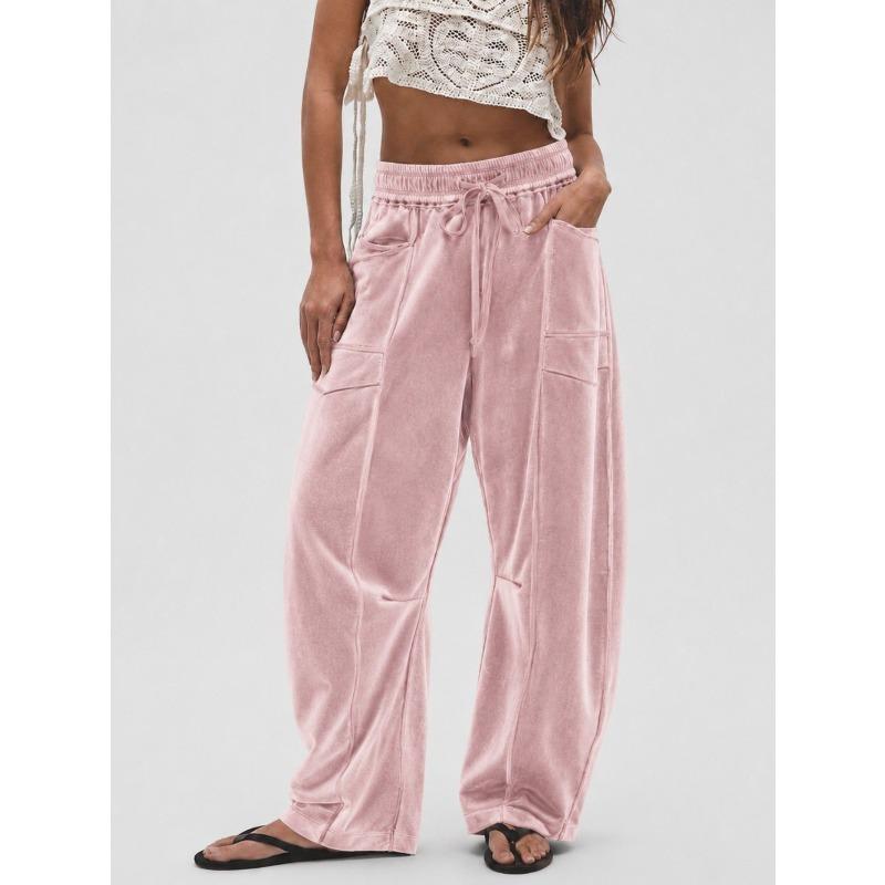 TIFICY Damesmode Casual Effen Kleur Print Hoge Taille Broek Broek & Capri's