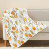 All-Season Thick & Warm Flannel Blanket Acorn Leaf Pattern, Soft Skin-Friendly Single Size for Home, Guest Room Cozy Decor