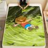 Luffy Delicate Print Blanket, Cozy Flannel Blanket Applicable to Sofa, Bed, Bedroom, Picnic and Long Trip.-TING