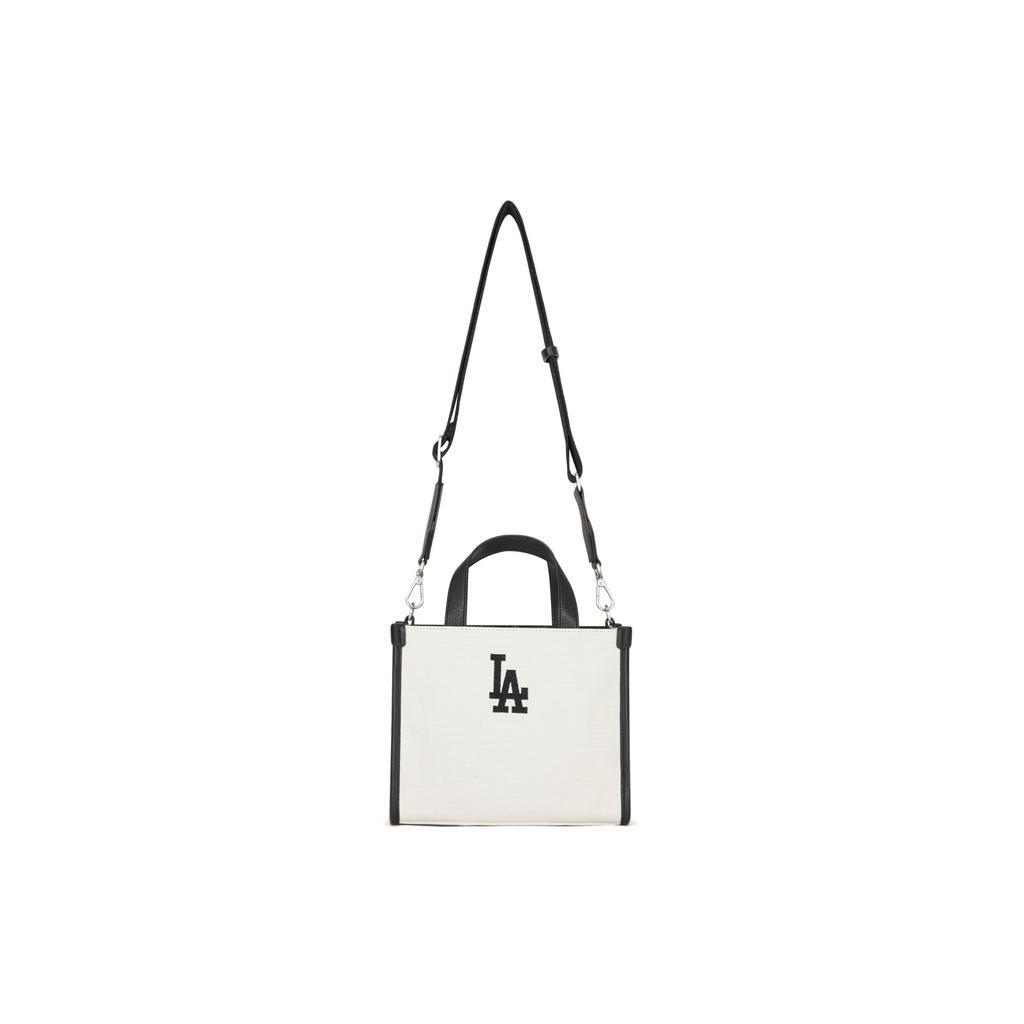 MLB Los Angeles Dodgers Casual College Style Cotton Polyester Tote Bag Shoulder Crossbody Handbag Clutch Commuter Bag Unisex bags 3AORS024N-07CRM