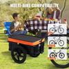 Bike Cargo Trailer, 88 Lbs Load Capacity, Heavy-Duty Bicycle Wagon Cart, Foldable Compact Storage with Universal Hitch, Waterproof Cover, 16" Wheels,