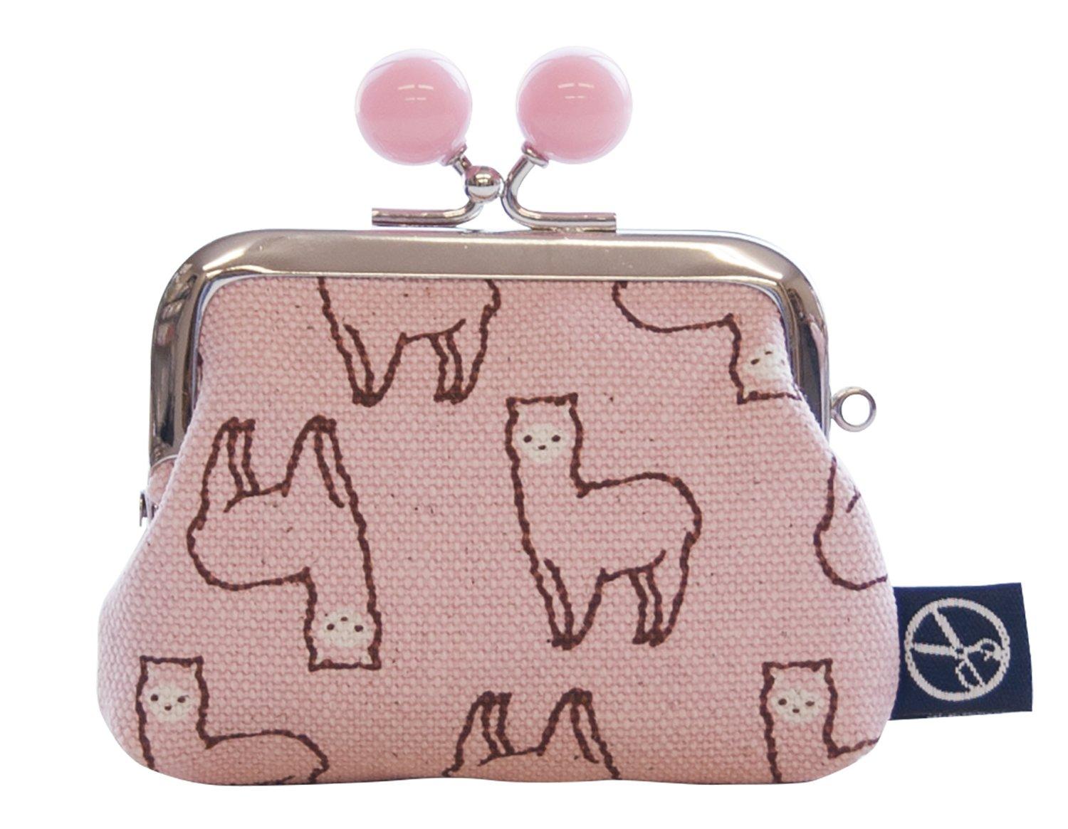 [Goshiki Hanpu-do] Квадратный кошелек для монет 2,5 мм (с бисером) Серия «Животные» (Альпака)