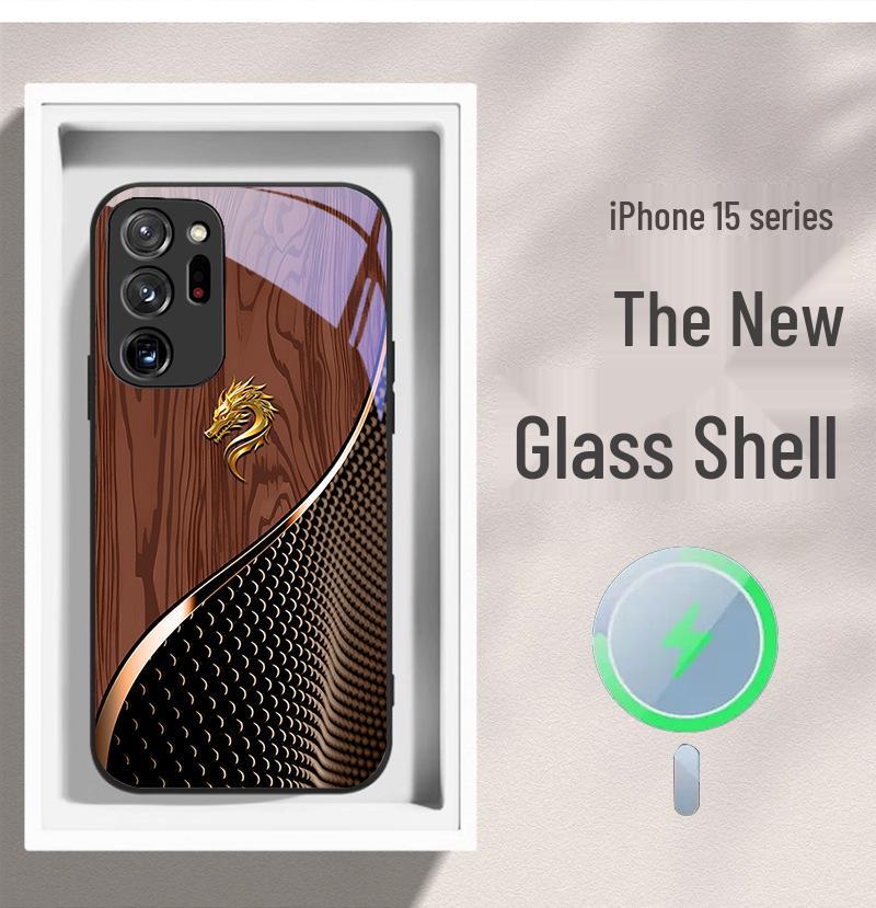 Samsung S11 S21 S23 S20 FE Case - National Trend Dragon Wood Grain, Magnetic Absorption, Fast Selling