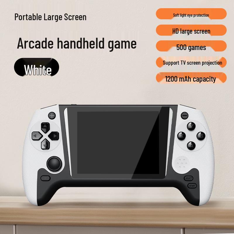 Console de Jogos Portátil HD 2025: Tela Grande, Conectável à TV, Alças Duplas, Arcade Retrô Portátil de 3,5 Polegadas