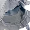 HERMES canvas Her LineMM Tote Bag cotton gray unisex Used