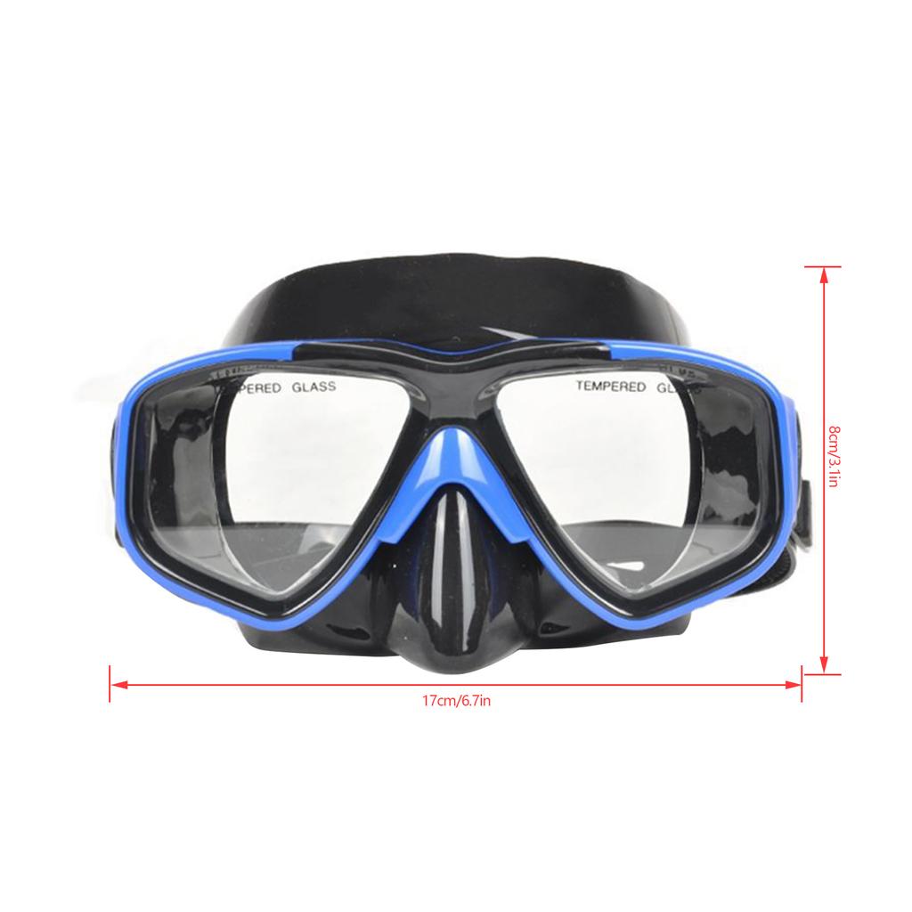 Snorkeling AntiFog Goggles Set Diving Glasses with Full Dry Snorkel for Kids Adults(Blue GogglesSnorkel )