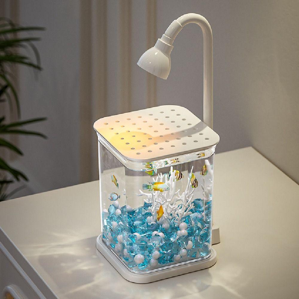 Creative Landscape Fish Tank INS Small Betta Fish Tank Practical Mini Desktop Fish Tank  Kids