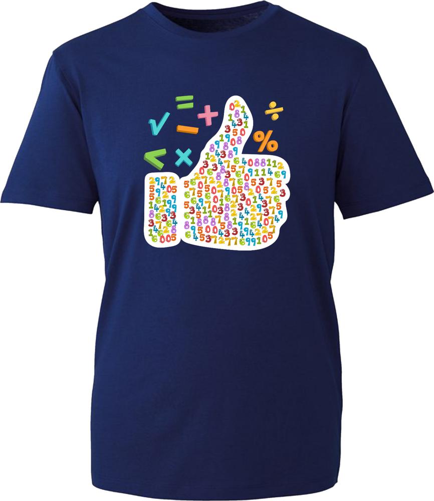 World Numbers Day TShirt Maths Day Funny Thumbs Up Colour Numbers Charity Day S