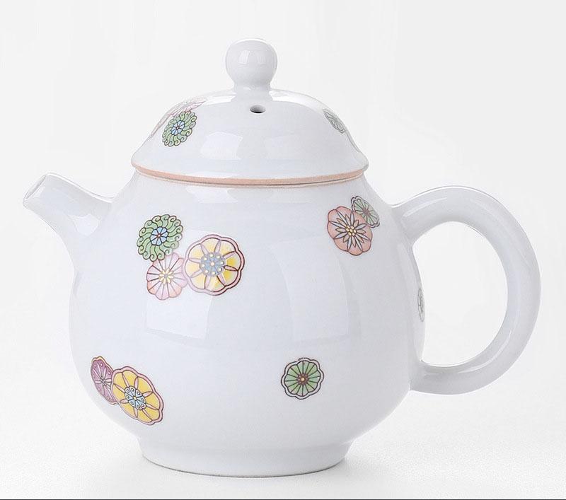 Chinese Traditional Ceramic Infuser Teapot, Porcelain Tea Pot, Beauty Kettle, Office Supplies, Household Tea Ceremony Gifts, 220