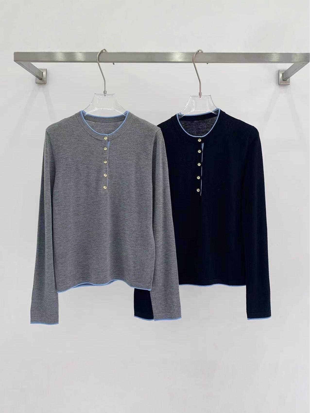 Nanyou Women s High-End Early Autumn 2025 Layered Knitwear with Half-Open Collar Large чёрный