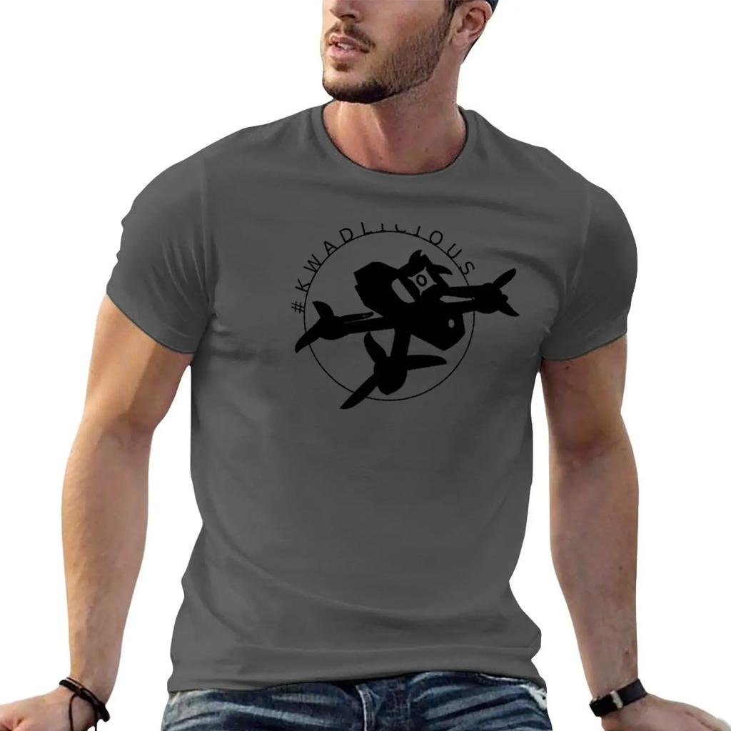 Kwadlicious Black - FPV - Freestyle Drone Racer T-Shirt T-shirt short Aesthetic clothing plain t shirts