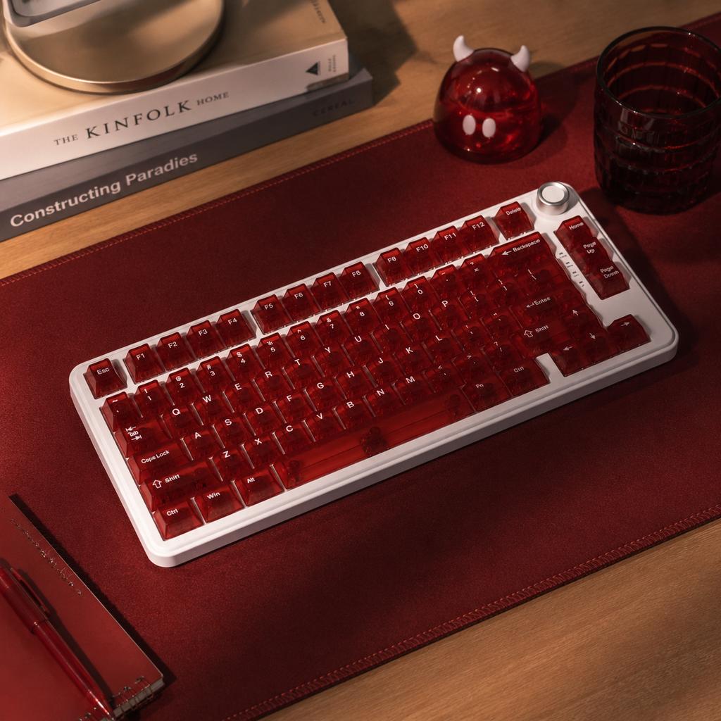 Xiaomi New 132 Keys English Cherry Height PC Fully Transparent Keycaps Mechanical Keyboard Custom Multilingual Keycaps for MX Keyboard