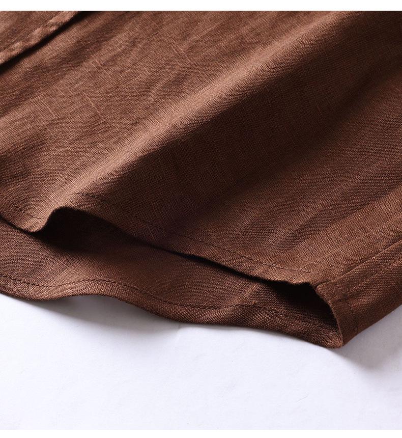 Women's 2025 Fall/Winter Long Sleeve Linen Shirt - Elegant Commuter Layering Top