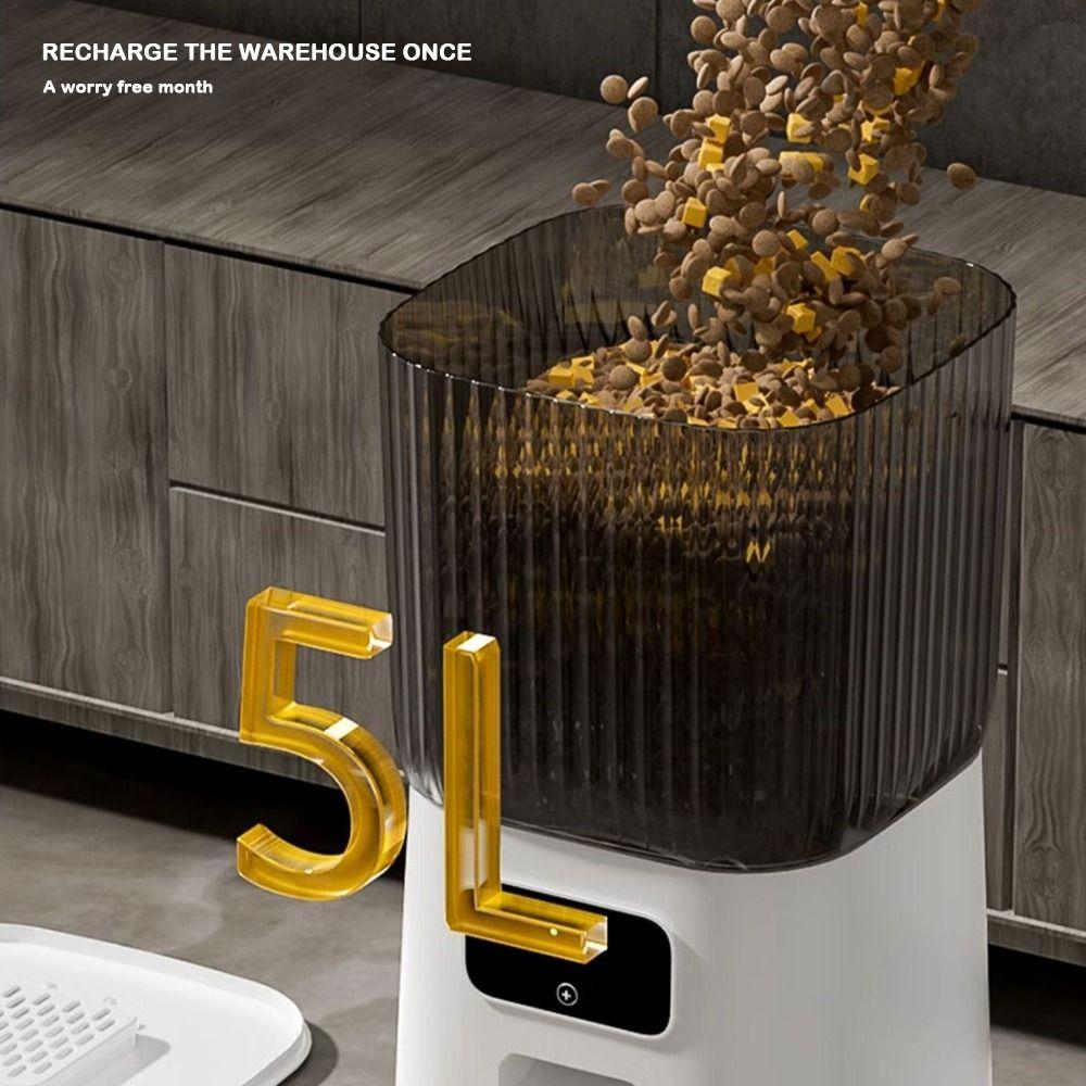Hranitor automat pentru pisici cu control de la distanță prin WiFi, hranitor automat cu temporizator pentru pisici, distribuitor de mâncare pentru pisici pentru pisici și câini