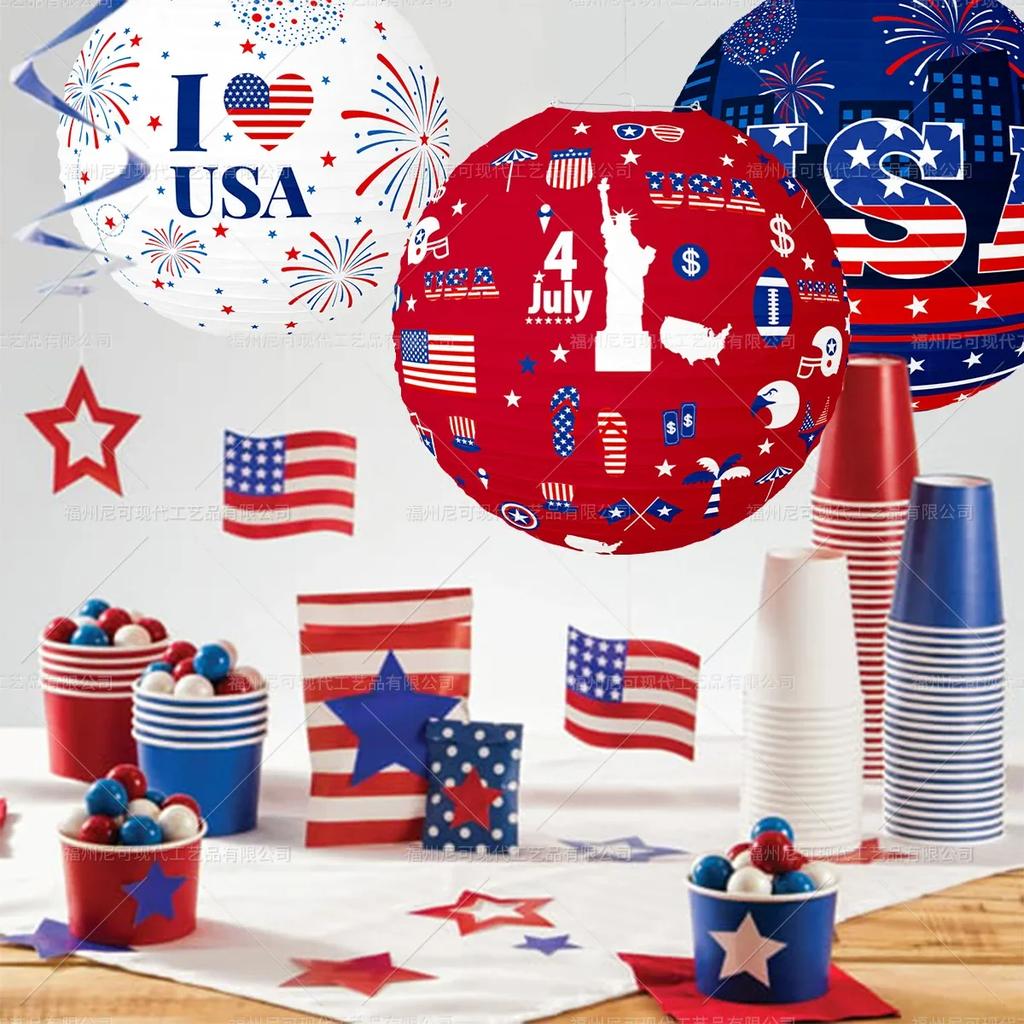 Patriotic Table Centerpiece 4th of July Honeycomb 3D Patriotic Table Decoration American Flag for Independence Day Party