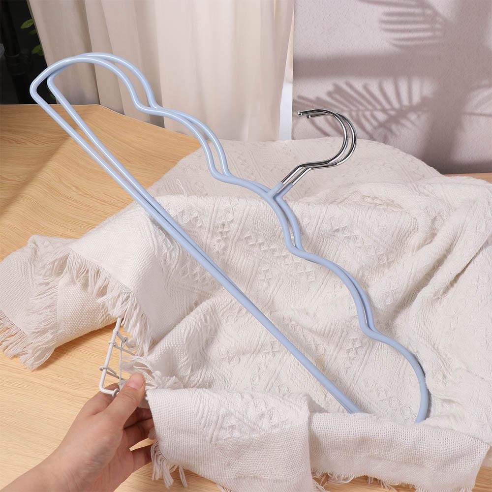 5Pcs Traceless Bath Towel Hanger Thickened Large Clothes Hanger Sheet Drying Racks  Living Room