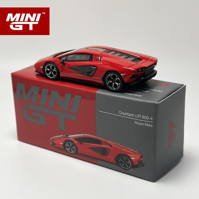 MINIGT 1:64 Countach LPI 800-4 Rosso Mars Red alloy car model 720