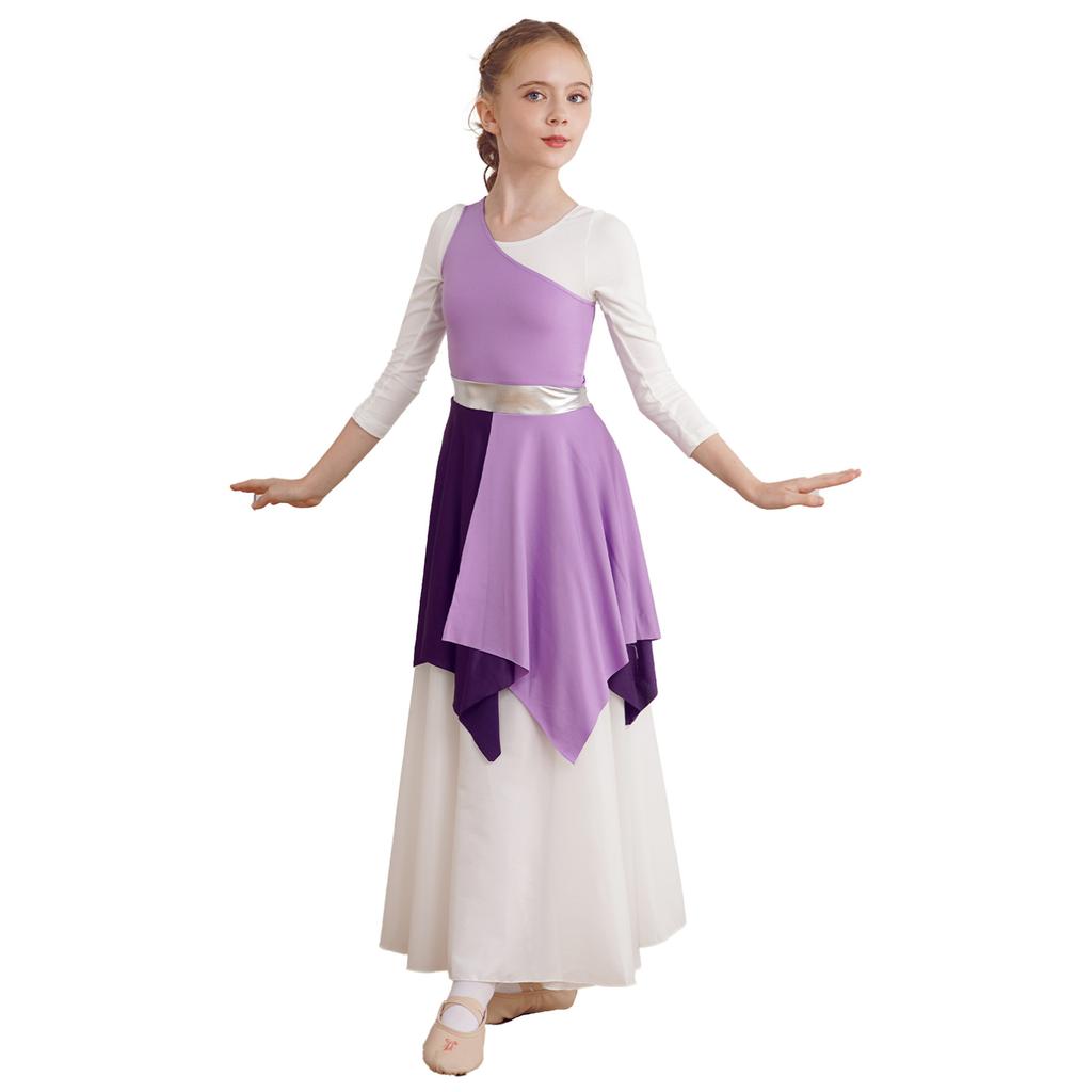 Kindermädchen-Ballett-Tutu-Tanzkleid, ärmellos, lyrisches Tanztrikot, Bühnenkostüm