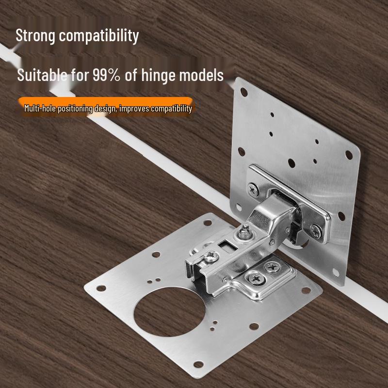 Stainless Steel Cabinet Door Hinge Repair Plate Kit