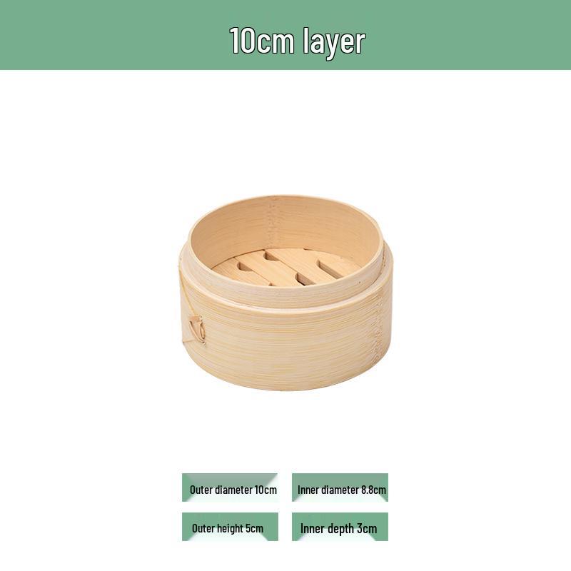 Portable Bamboo Steamer Basket with Lid for Mantou, Baozi, Xiaolongbao – Stackable Woven Design