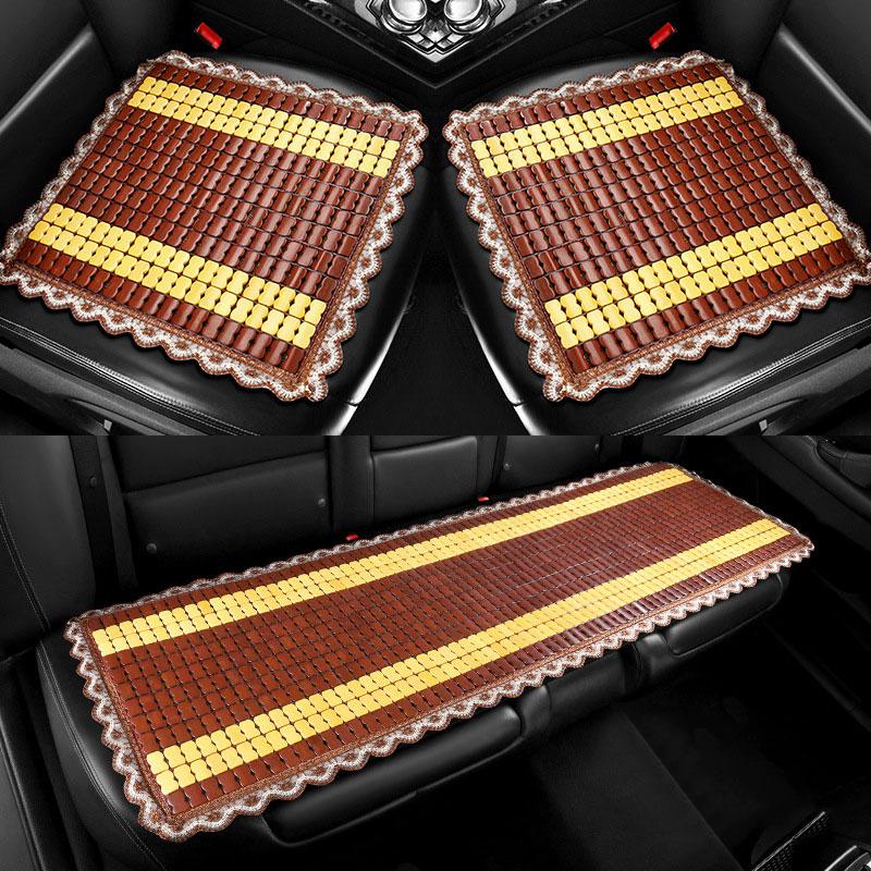 Summer Cool Bamboo Cushion Car Seat Cover Natural Bamboo   Square Mat Single Piece Massage Breathable Environmental Waterproof