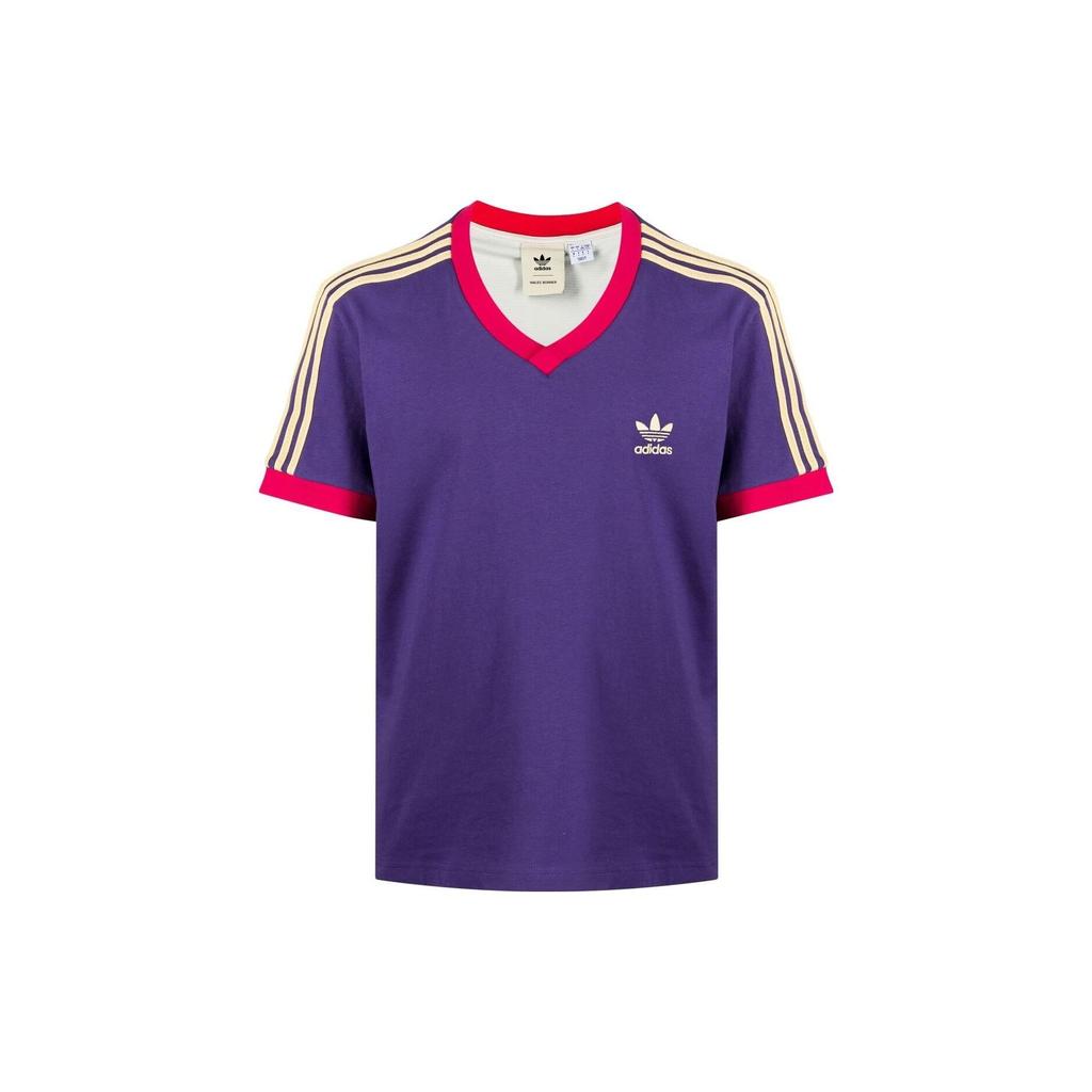 Adidas X Wales Bonner 70s V-Neck Tee Unity Purple Men Tops GV1315