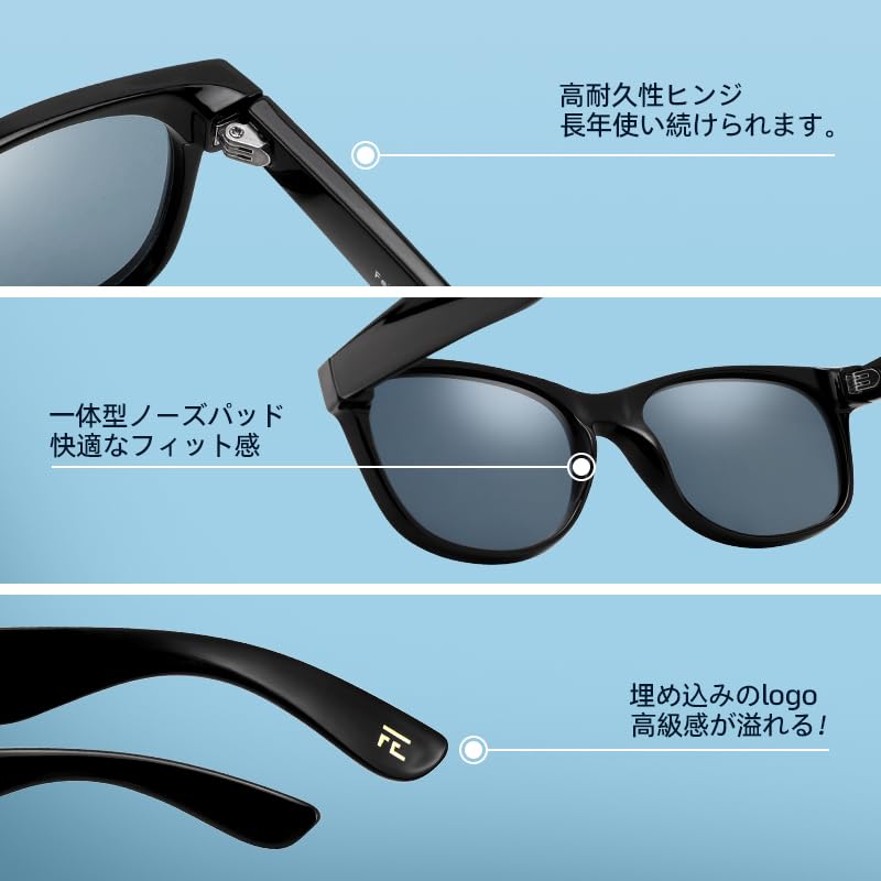 FEISEDY Polarized Sunglasses for Men and UV400 Perfect for and Unisex B1324 Women, Protection, Ultra-Lightweight, 17g, Commuting, Travel, Cycling,