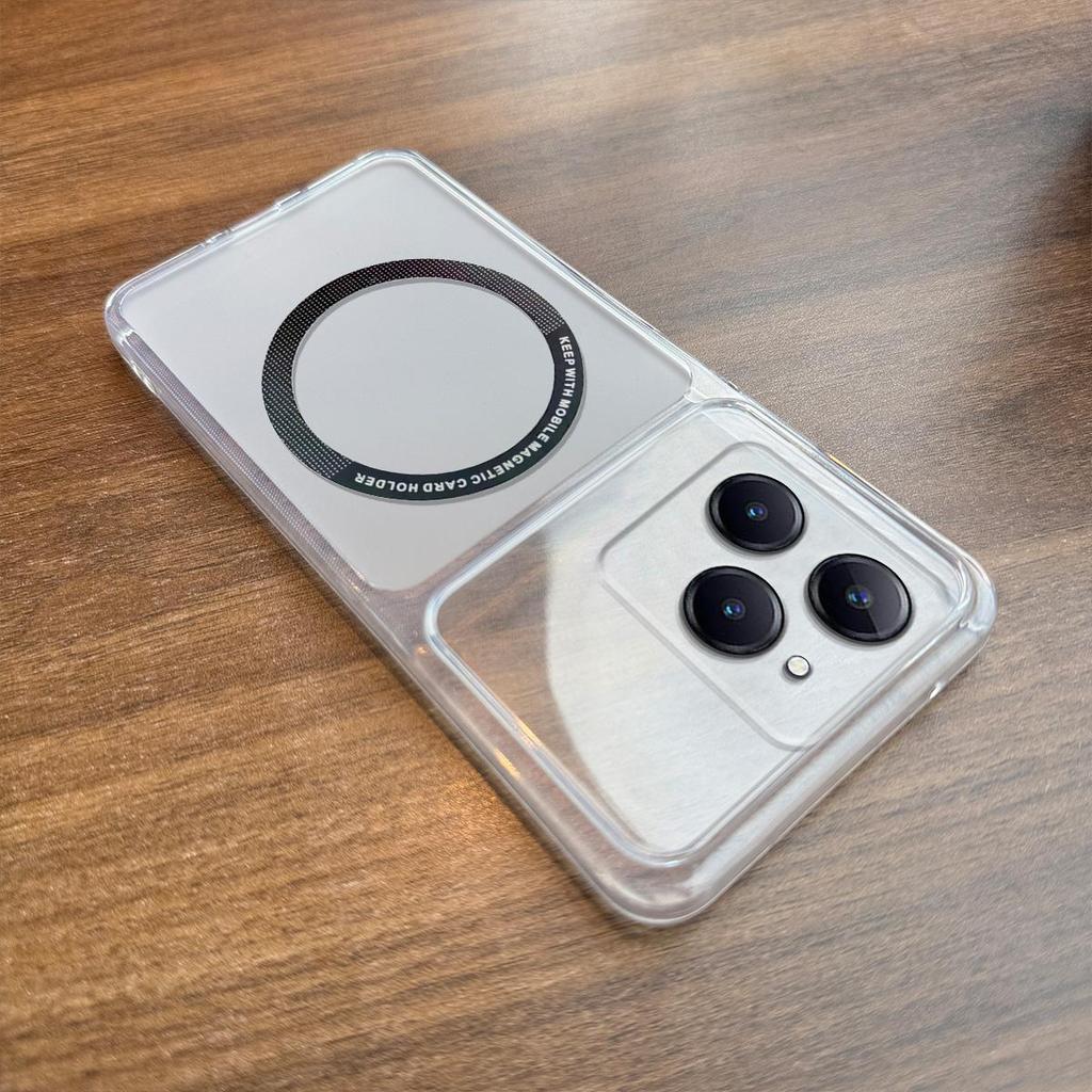 Case for realme 15T Wireless Charging Magnetic Ring Casing Anti-Fingerprint Matte Cover