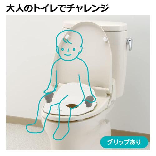 Richel Pottis Auxiliary Toilet Seat Kn White Antibacterial Specification with Grip: Around 1 Year and 6 Months To Around 4 Years Old, Without Grip: Ar