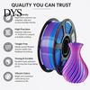 FDM Printer Accessories Silk PLA 3D Filament 1.75mm, 1kg Spool High Toughness Strong Filament, Satin Finish Multicolor for Models Printing Temperature