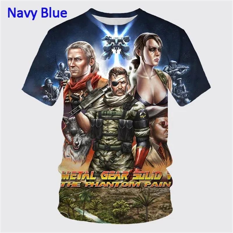 Summer New Hot-selling Video Game Metal Gear Solid 3D Printing Men's Short Sleeve T-shirt Fashion Casual Unisex T Shirt Top Tees