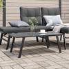 Vidaxl Couchtisch für den Garten, Schwarz, 90x45x35 cm, Lackierter Stahl