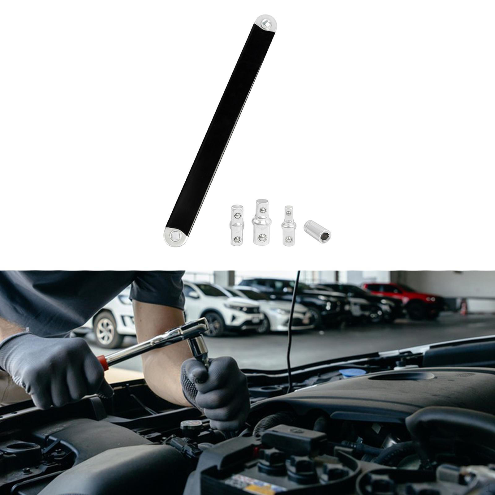 

Набор трещоточных удлинителей со смещением для труднодоступных мест Компактный многофункциональный чёрный