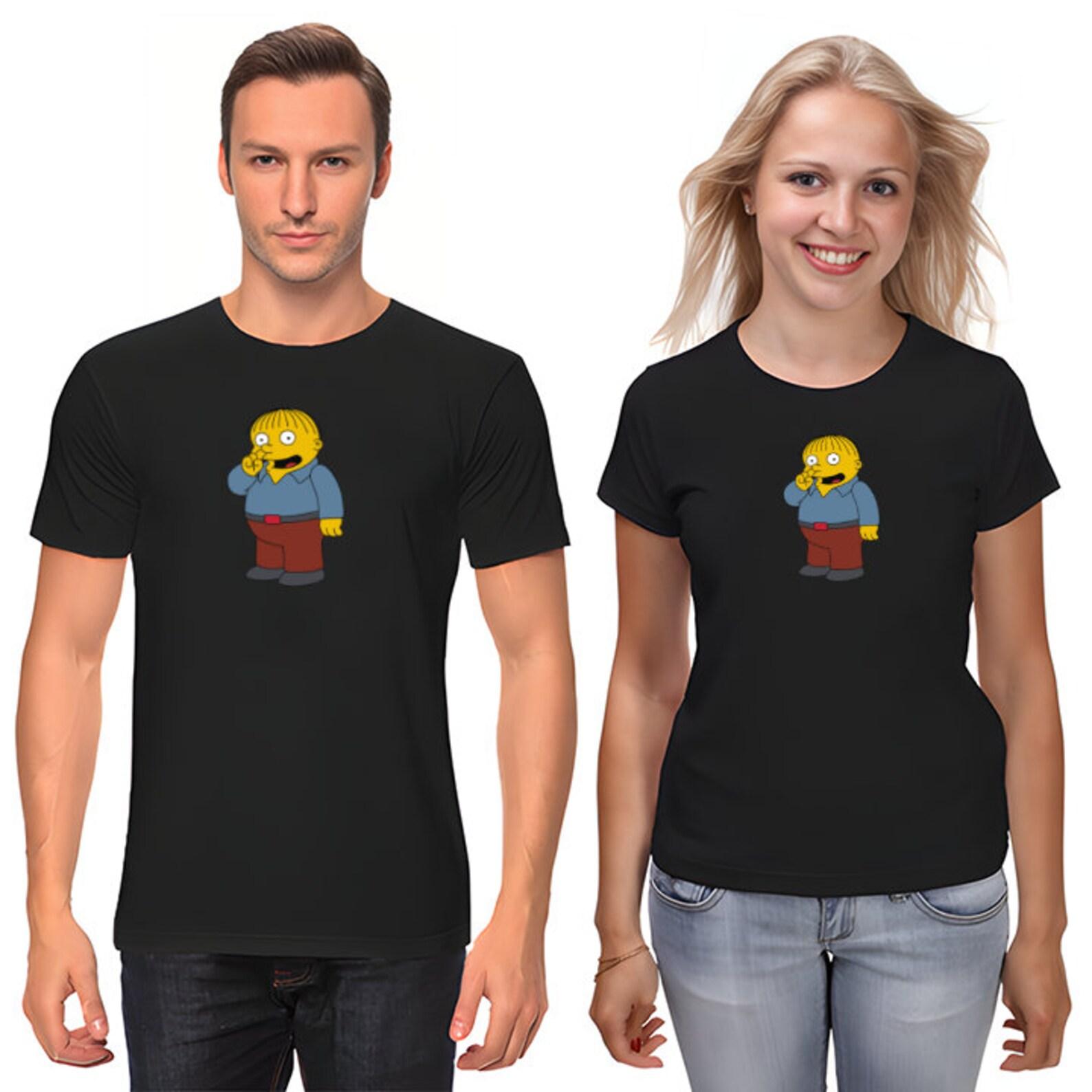 The Simpsons,Homer,Marge,Bart,Lisa Figure, Short Sleeve White-Black Men s / Women s T-Shirt L072 4XL