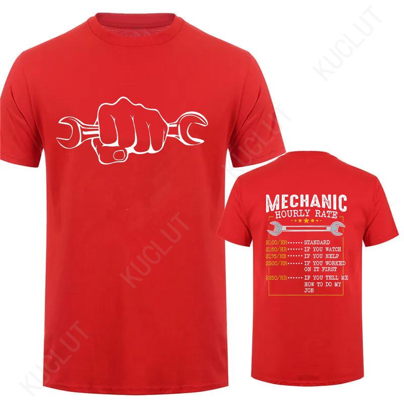 Tricou pentru bărbați Topuri Tarif orar mecanic Tricou unic Tricou bărbătesc Inginer reparații auto Design grafic Tricou Îmbrăcăminte Idee de cadou