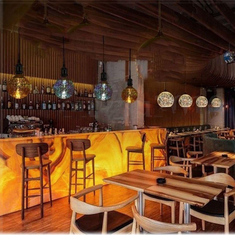 3W Ball light Screw connector E27 holder Glass Edison  3D Fireworks Bulb Party Lamp