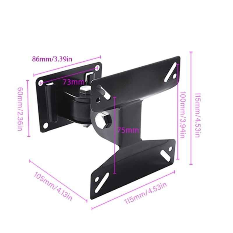 MultiAngle Rotating Wall Mount Bracket for 14-24Inch LED TVs Monitors Flexible Viewing Positions Space Saving Design