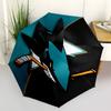 1pc Sharks Automatic Umbrella - 8-Rib Portable Folding Black Iron Frame for Outdoor, Beach, Travel, Beach Umbrella,056